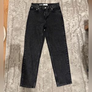 Mango black mom jeans sz 4